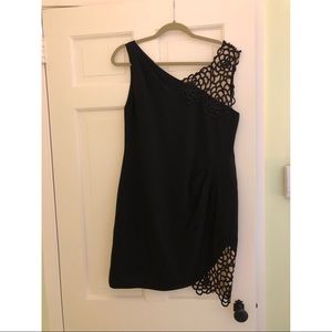 NWT Beautiful Black and Beige Cocktail Dress, sz 8